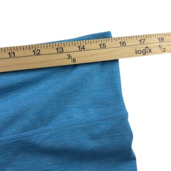 GapFit Studio Sky High Legging Blue Capri Athletic Style Women's Size L - Picture 4 of 7